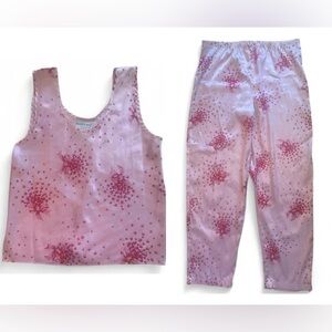 Y2K fashionbug bow heart satin pj set